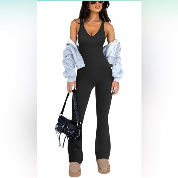 Moyabo Other - Moyabo Women's Criss Cross Back Sleeveless V Neck Rompers Jumpsuit Size XL